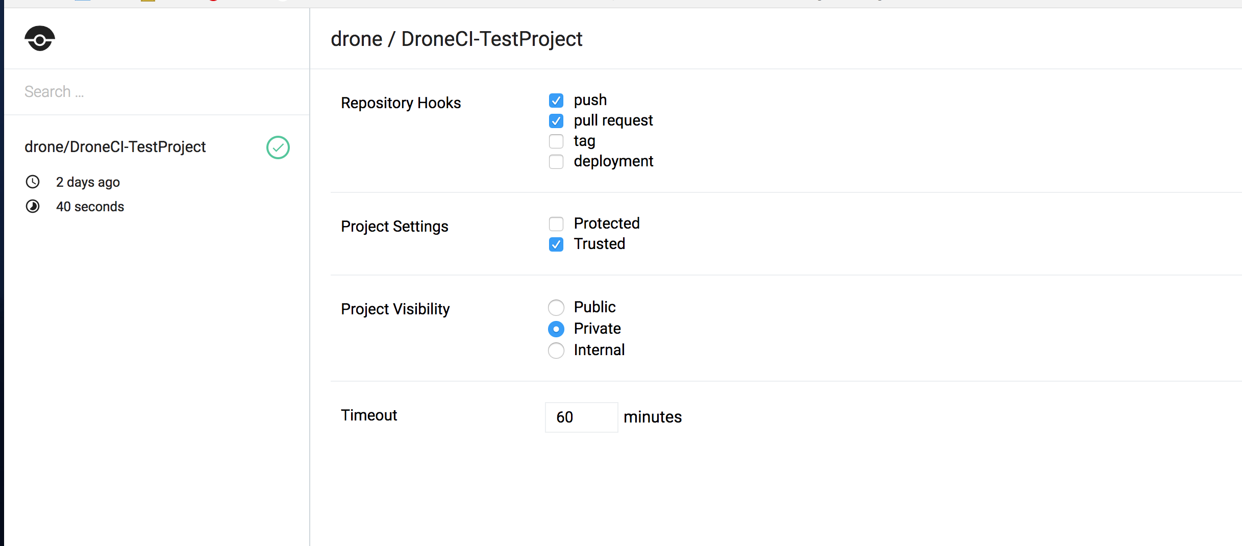 Drone Project Trusted Setting